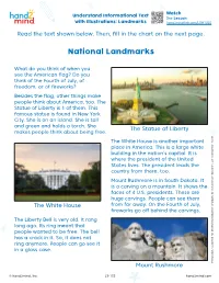 Understand Informational Text with Illustrations: Landmarks