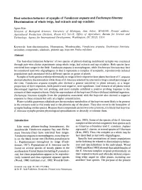 Vanduzeea Arquata and Enchenopa Binotata Discrimination of Whole Twigs, Leaf Extracts and Sap Exndates