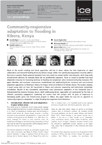 Community-Responsive Adaptation to Flooding in Kibera, Kenya ICE