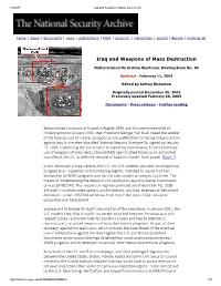 Iraq and Weapons of Mass Destruction