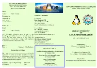 Linux Administration 20Th – 25Th January 2020 Govt