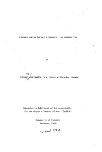 Rosemary Dobson and David Campbell.: an Introduction