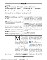 Toward a Better Understanding of the Spectrum of Morphea