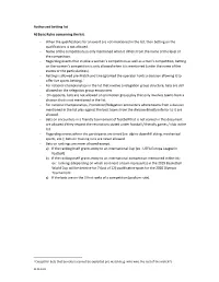 Authorized Betting List A) Basic Rules Concerning the List