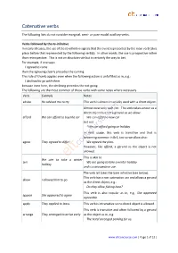 Catenative Verbs