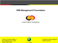 CMS Management Presentation