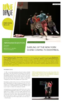 Darling of the New York Scene Coming to Montreal