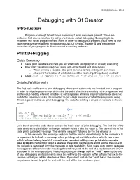 Debugging with Qt Creator