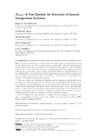 DGEN: a Test Statistic for Detection of General Introgression Scenarios