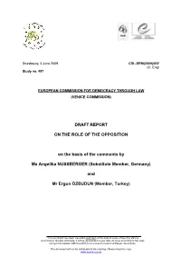 Draft Report on the Role of The