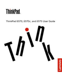Thinkpad E570, E570c, and E575 User Guide