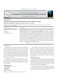 A Cadaveric Study of Branching Pattern of the Axillary Artery
