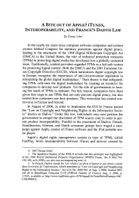 Itunes, INTEROPERABILITY, and FRANCE's Dadvsi LAW by Deanasobel