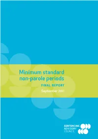 Minimum Standard Non-Parole Period Final Report