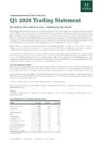 Q1 2020 Trading Statement