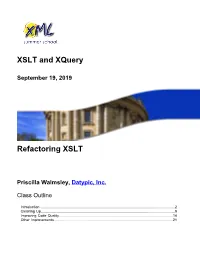 Refactoring XSLT