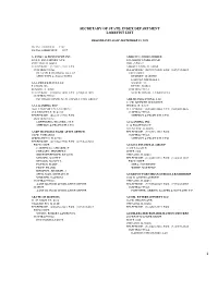 Secretary of State, Index Department Lobbyist List