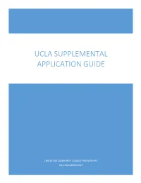 Ucla Supplemental Application Guide
