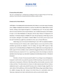Existence Beyond Condition This Text Is Excerpted from a Forthcoming