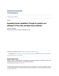 Expanding Human Capabilities Through the Adoption and Utilization of Free, Libre, and Open Source Software