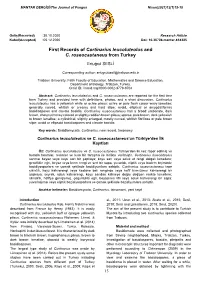 First Records of Cortinarius Leucoluteolus and C