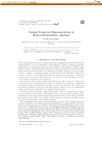 Normal Forms for Representations of Representation-Finite Algebras