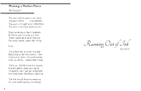 Running out Of