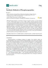 Synthetic Methods of Phosphonopeptides