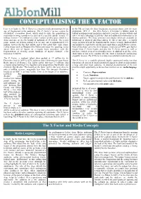 The X Factor and Media Concepts