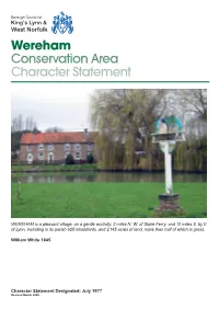 Wereham Conservation Area Character Statement