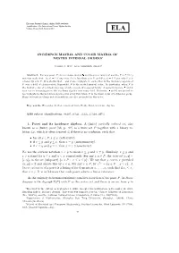 Incidence Matrix and Cover Matrix of Nested Interval Orders∗