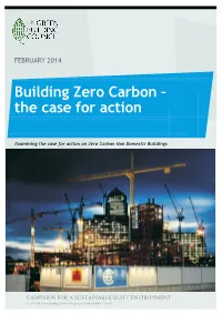 Building Zero Carbon – the Case for Action