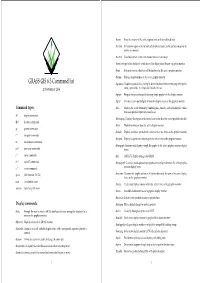 GRASS GIS 6.3 Command List