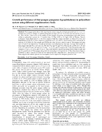 Growth Performance of Thai Pangus (Pangasius Hypophthalmus) in Polyculture System Using Different Supplementary Feeds