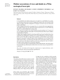 Habitat Associations of Trees and Shrubs in a 50-Ha Neotropical Forest