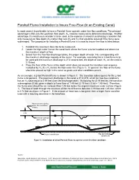 Parshall Flume Installation to Insure Free-Flow (In an Existing Canal)