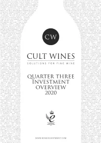 Quarter Three Investment Overview 2020