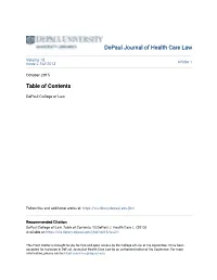 Table of Contents