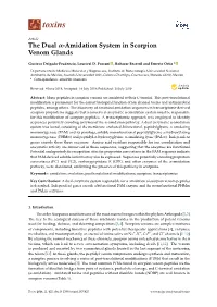 Amidation System in Scorpion Venom Glands