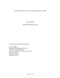 An Affective Neuroscience Model of Boosting Resilience in Adults