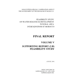 Feasibility Study on Water Resources Development in Rural Area Inthe Kingdom of Morocco