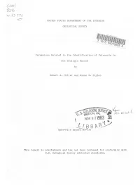 Parameters Related to the Identification of Paleosols in the Geologic Record