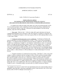 SJC Third Updated Order Re: Court Operations During COVID-19