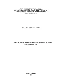 State University of Ponta Grossa Sector of Agricultural Sciences and Technology Postgraduate Program in Engineering and Materials Science