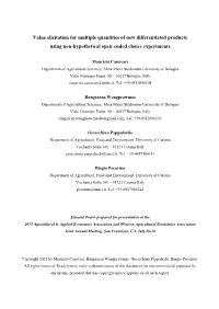 Value Elicitation for Multiple Quantities of New Differentiated Products Using Non-Hypothetical Open-Ended Choice Experiments