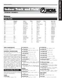 Women's Indoor Track and Field