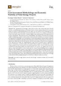 Cost Assessment Methodology and Economic Viability of Tidal Energy Projects