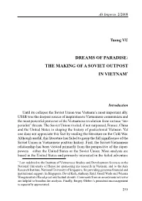 Dreams of Paradise: the Making of a Soviet Outpost in Vietnam*