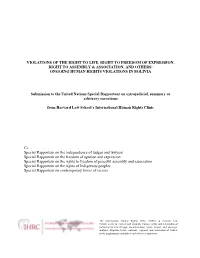 IHRC Submission on Bolivia