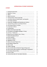 International Student Guide Book Context